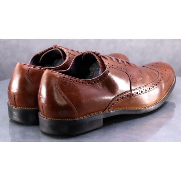 Stacy Adams Men's Wingtip Dress Shoes Size 10 Leather Brown - Picture 8 of 12